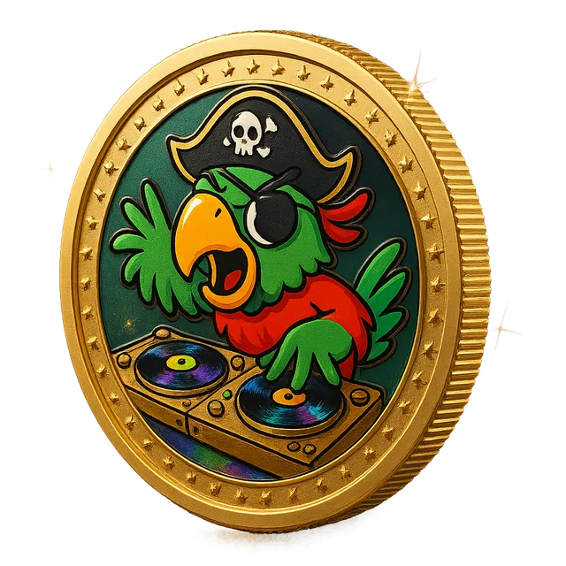 Pirate Parrot DJ mascot